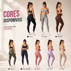 Kit 3 Calças Legging Canelada Cintura Alta - imagem 7