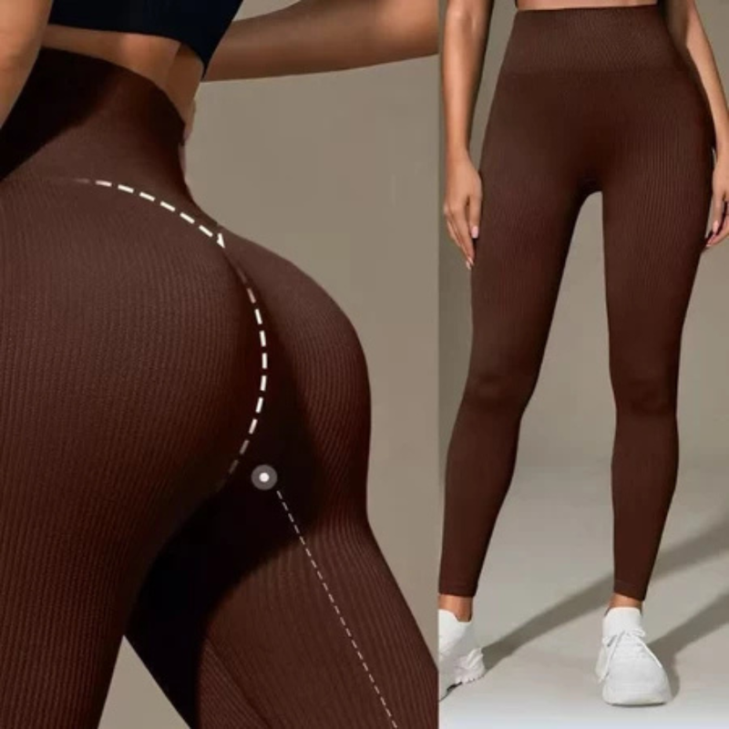 Kit 3 Calças Legging Canelada Cintura Alta - imagem 6