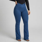 Kit 3 Flare Legging Cotton Jeans Fake