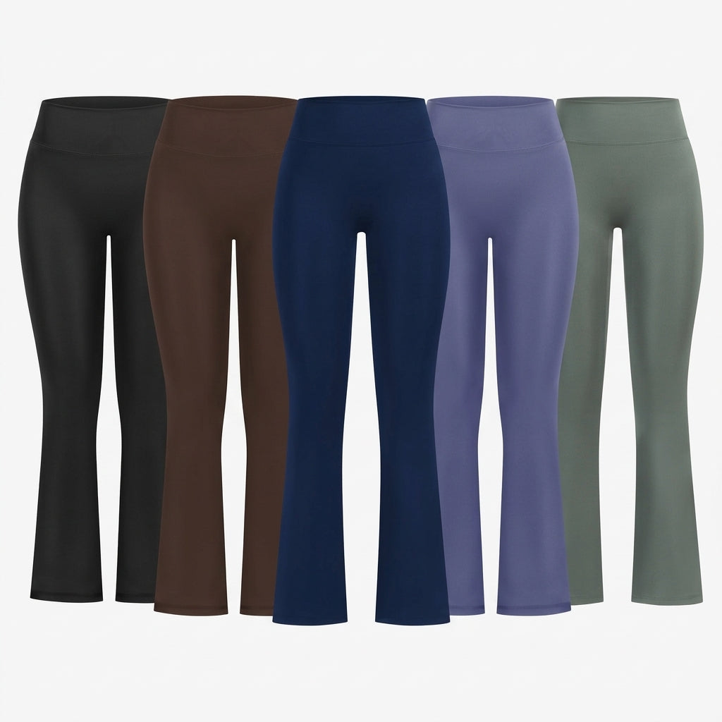 Kit 5 Calças Legging Flare Modeladora Zero Transparência