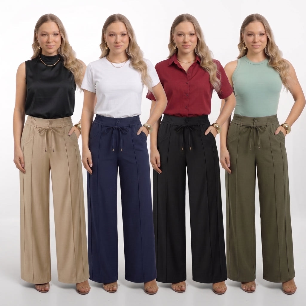 Calça Verona Wide Leg de Alfaiataria | Compre 2, Leve 4