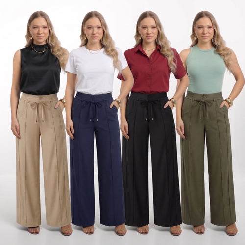 Calça Verona Wide Leg de Alfaiataria | Compre 2, Leve 4