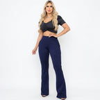 Calça Flare Elegance Jacquard - Compre 2 Leve 3