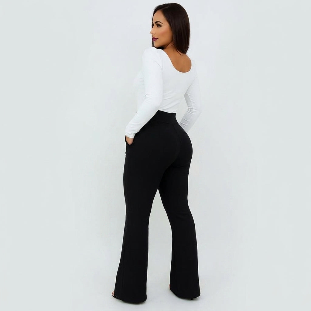 Calça Flare Elegance Jacquard - Compre 2 Leve 3