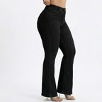 Kit 3 Calças Flare Jeans Modeladoras Cintura Alta Empina Bumbum
