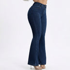 Kit 3 Calças Flare Jeans Modeladoras Cintura Alta Empina Bumbum